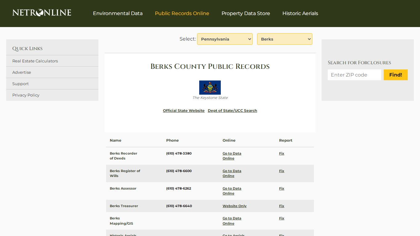 Berks County Public Records - NETROnline.com